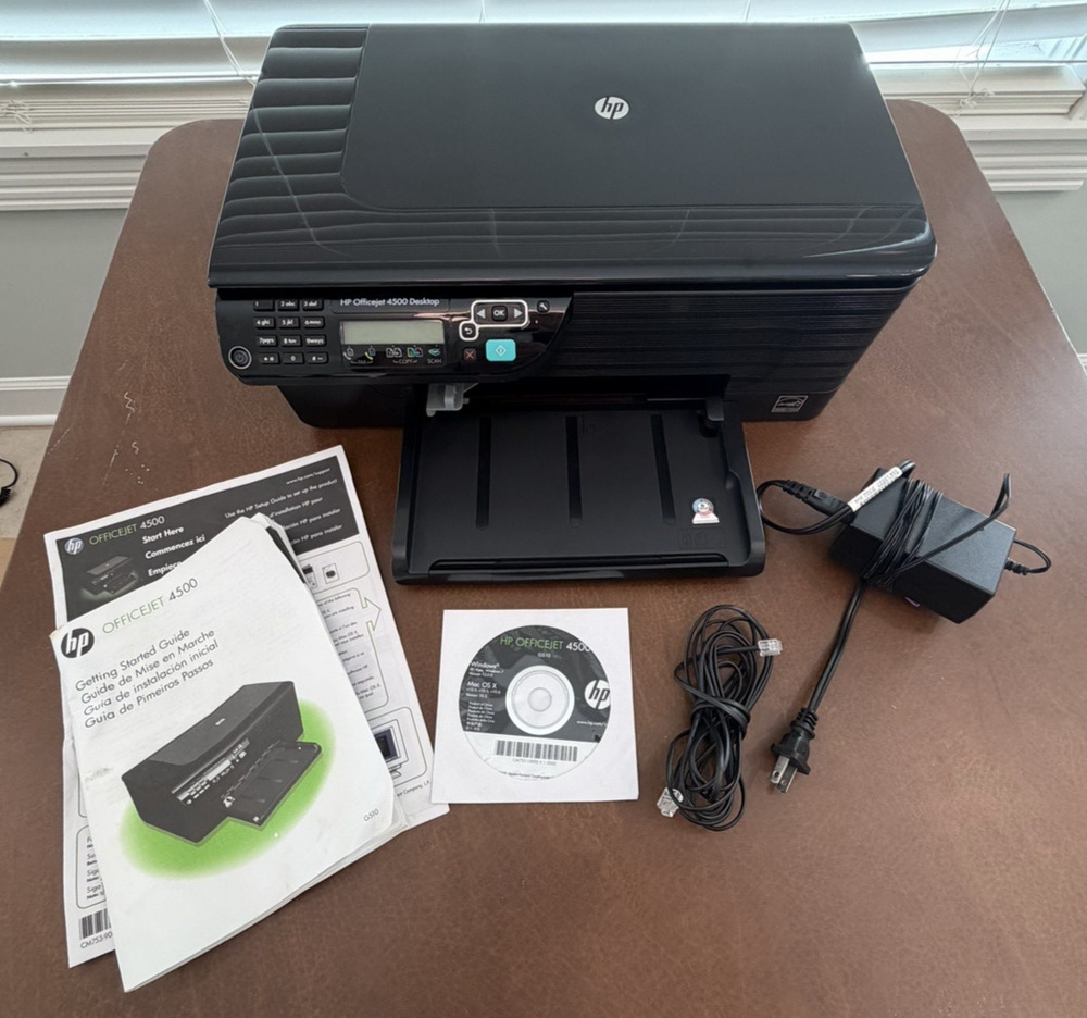 HP OfficeJet 4500 Desktop multi-function printer, scanner, New Ink! - TESTED!